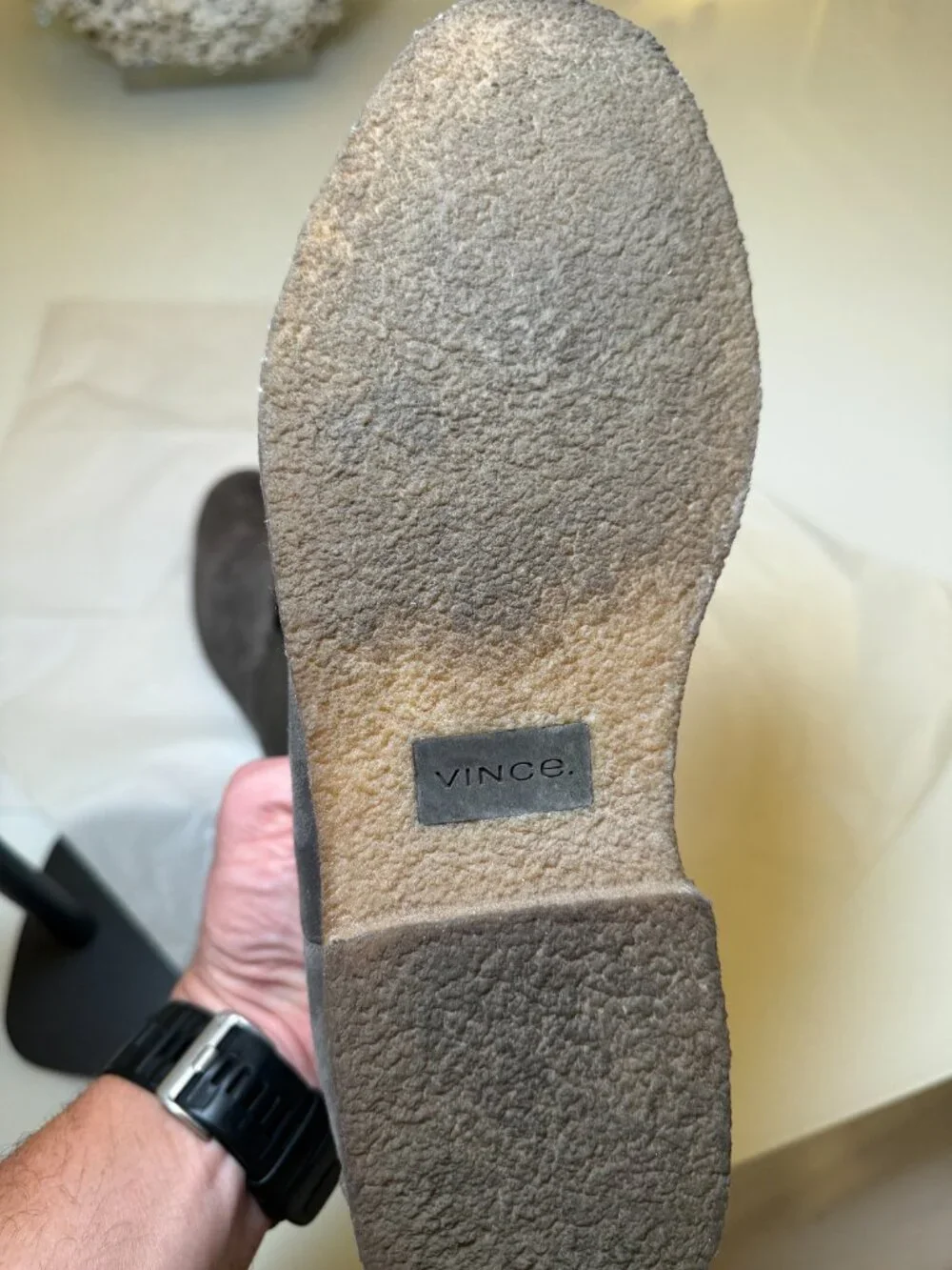 Vince Mens Gray Suede Chelsea